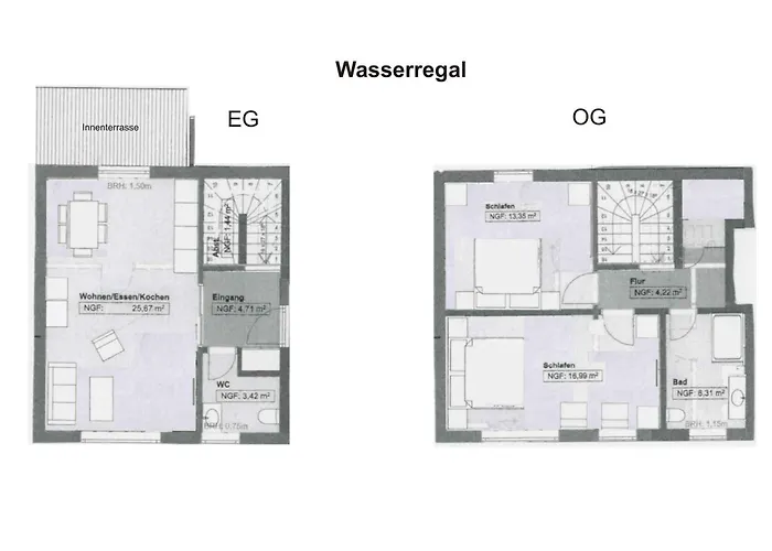 Appartement Wasserregal